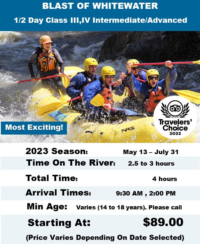 Fort Collins rafting Blast of Whitewater Trip